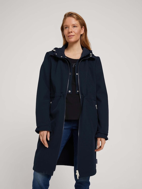 Regular fit raincoat with fleece lining