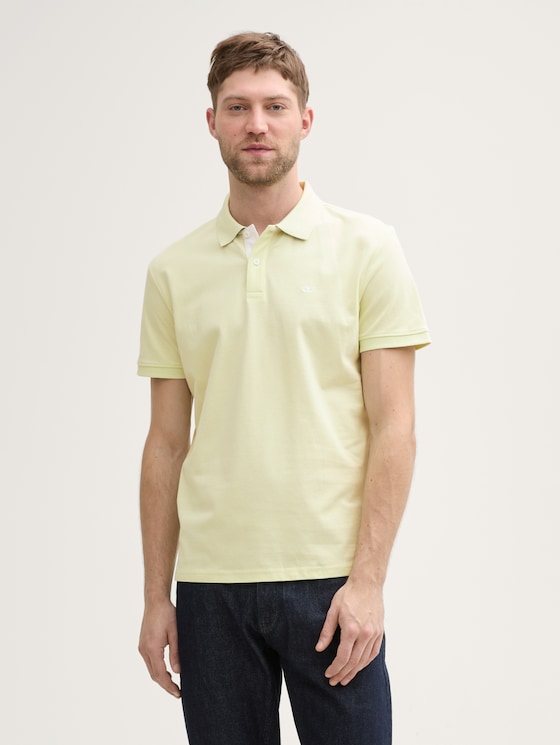 Katoenen piqué polo door Men, lime cream green