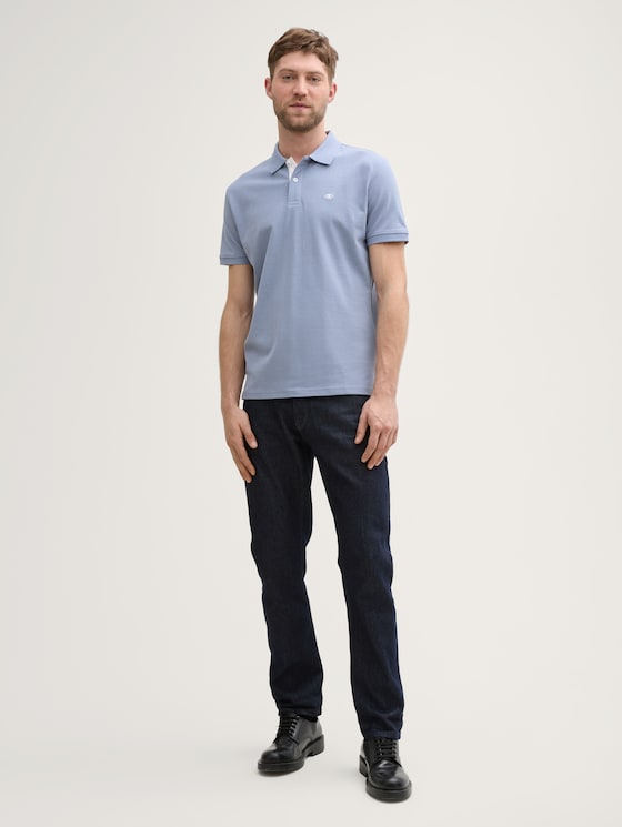 Polo piqué en coton par Men, dove blue