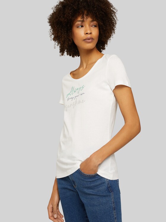 T-shirt with a text print by Tom Tailor