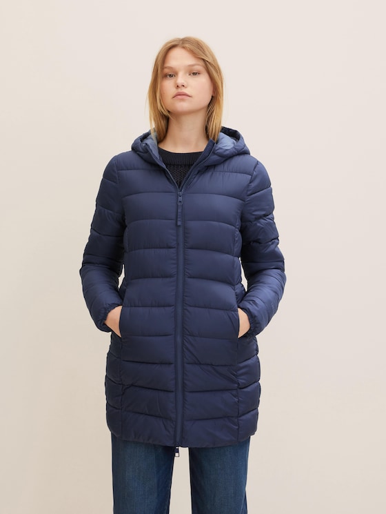 Lightweight quilted coat with a hood - REPREVE Our Ocean