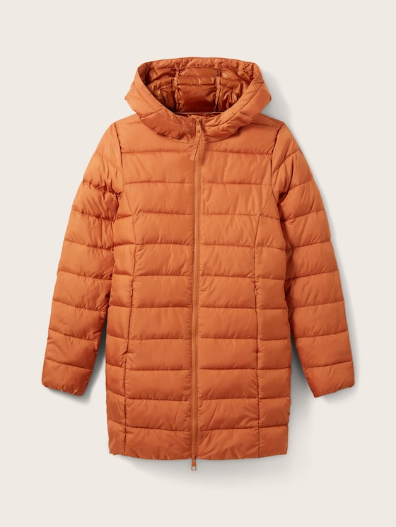Lightweight quilted coat with a hood - REPREVE® Our Ocean® by Tom Tailor