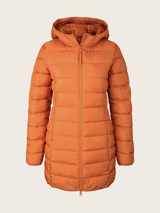 Lightweight quilted coat with REPREVE® hood Ocean® - Tailor by Tom Our a