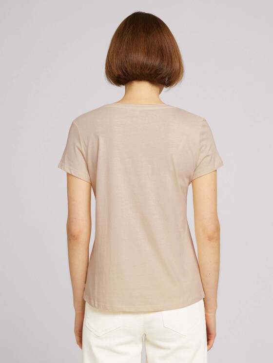 T-Shirt mit Logo-Print aus nachhaltiger Baumwolle - Frauen - soft creme beige T-Shirt mit Logo-Print aus nachhaltiger Baumwolle - Frauen - soft creme beige - 2 - TOM TAILOR Denim