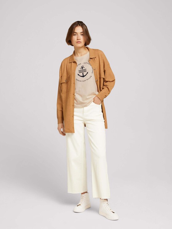 T-Shirt mit Logo-Print aus nachhaltiger Baumwolle - Frauen - soft creme beige T-Shirt mit Logo-Print aus nachhaltiger Baumwolle - Frauen - soft creme beige - 3 - TOM TAILOR Denim