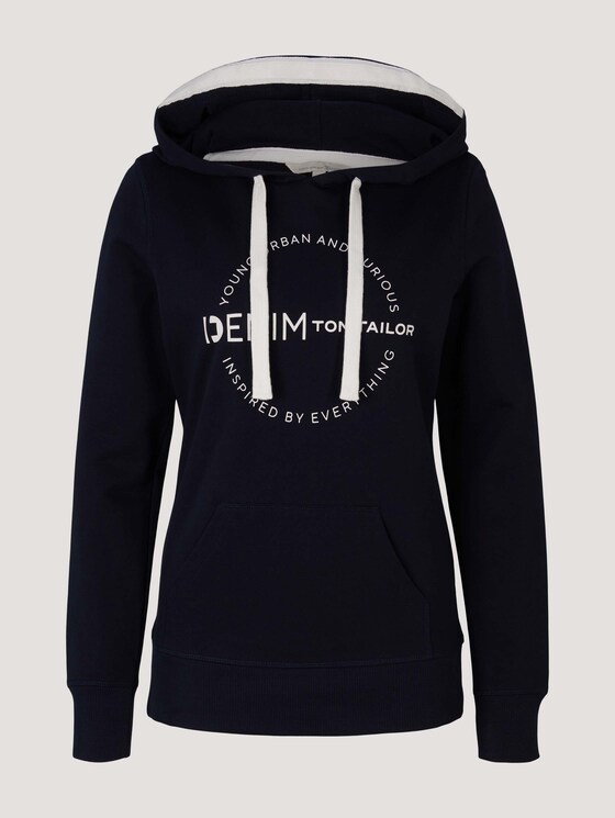 Hoodie mit Logo-Print - Frauen - Sky Captain Blue Hoodie mit Logo-Print - Frauen - Sky Captain Blue - 7 - TOM TAILOR Denim