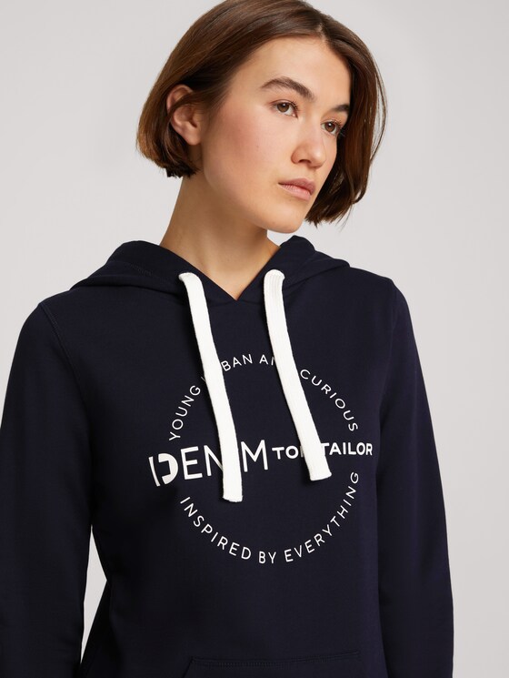 Hoodie mit Logo-Print - Frauen - Sky Captain Blue Hoodie mit Logo-Print - Frauen - Sky Captain Blue - 9 - TOM TAILOR Denim