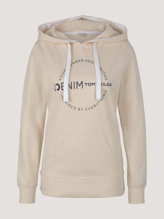 Hoodie mit Logo-Print - Frauen - soft creme beige Hoodie mit Logo-Print - Frauen - soft creme beige - 7 - TOM TAILOR Denim