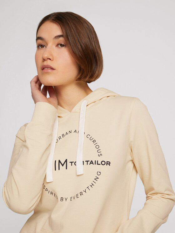 Hoodie mit Logo-Print - Frauen - soft creme beige Hoodie mit Logo-Print - Frauen - soft creme beige - 9 - TOM TAILOR Denim