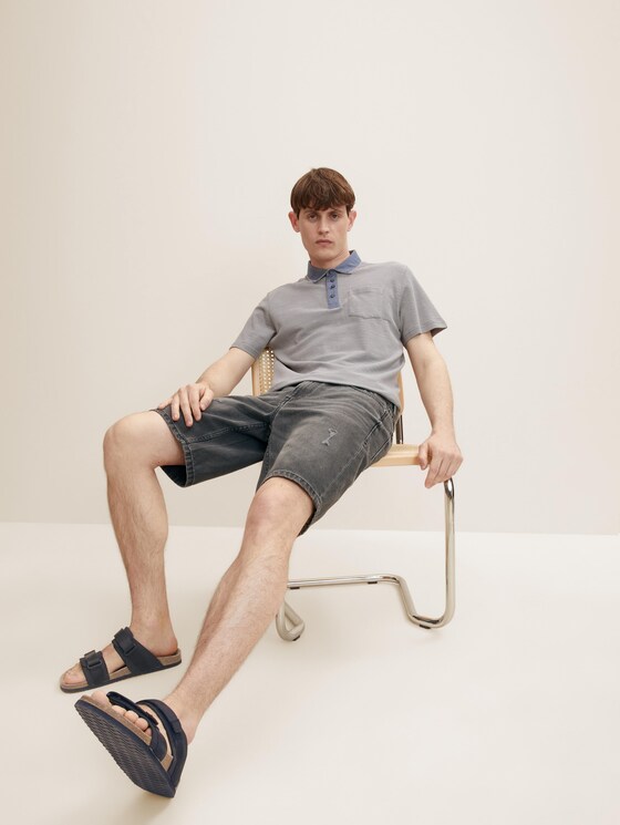 Poloshirt mit Struktur