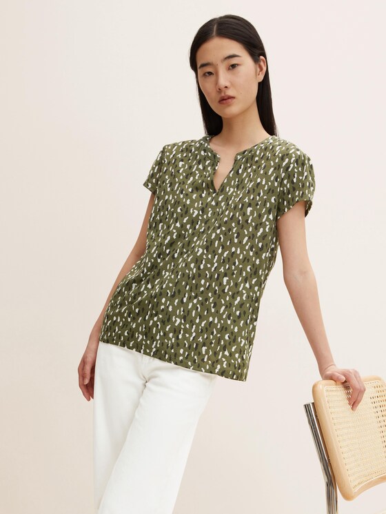 T-Shirt-Bluse mit Allover-Print
