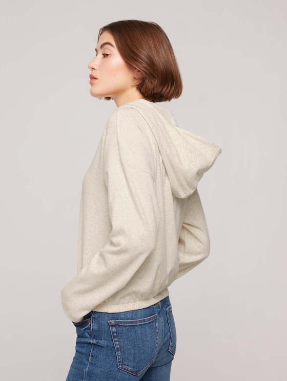Cosy hoodie with a V-neckline