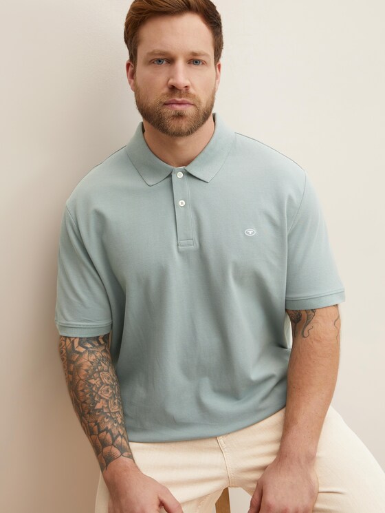 Polo shirt with a logo print by Tom Tailor