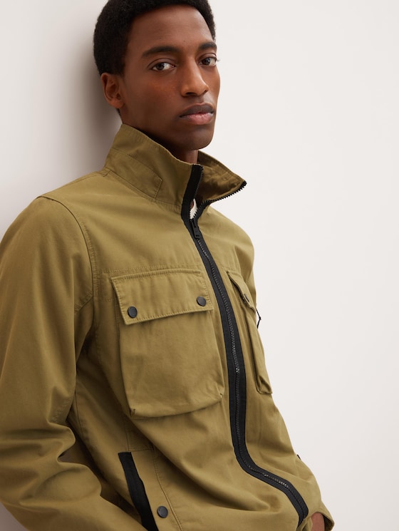 jacket with a stand-up collar