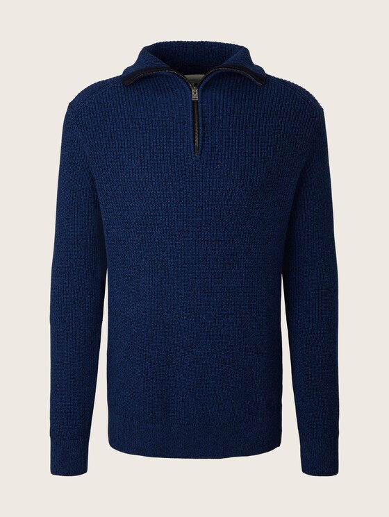 Strickpullover mit Troyerkragen
