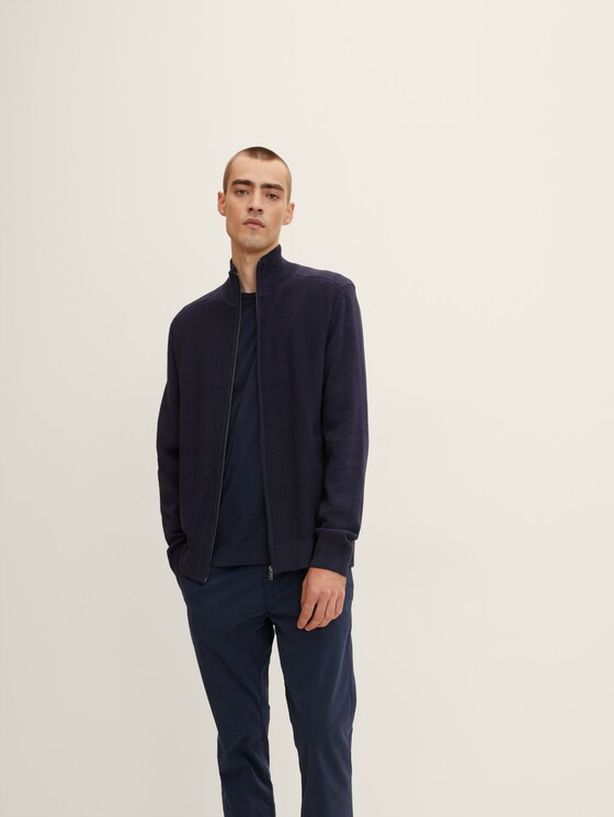 Strickjacke von Men, Knitted Navy Melange