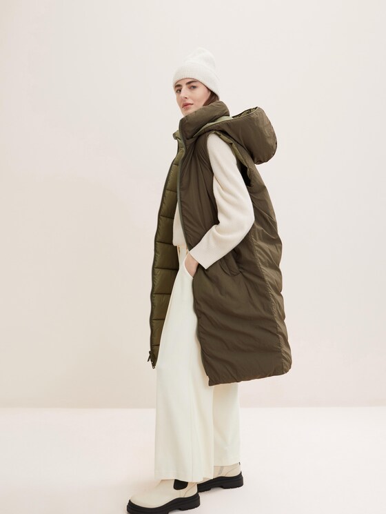 Loose Fit Gewatteerd vest met capuchon - REPREVE(R) Our Ocean(R)