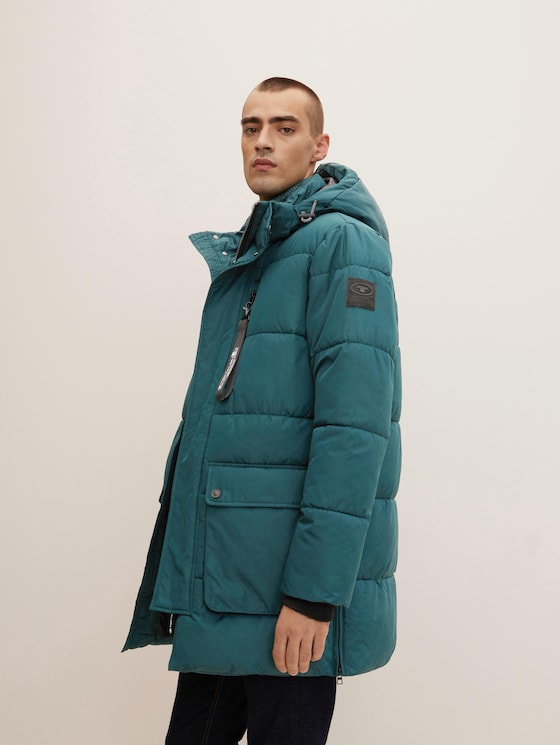 Puffer coat with a hood - REPREVE Our Ocean