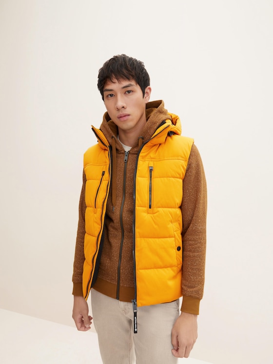Weste mit abnehmbarer Kapuze von Men, Flame Brown