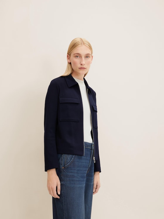 Regular Fit Strukturierte Jacke von Women, navy midnight blue