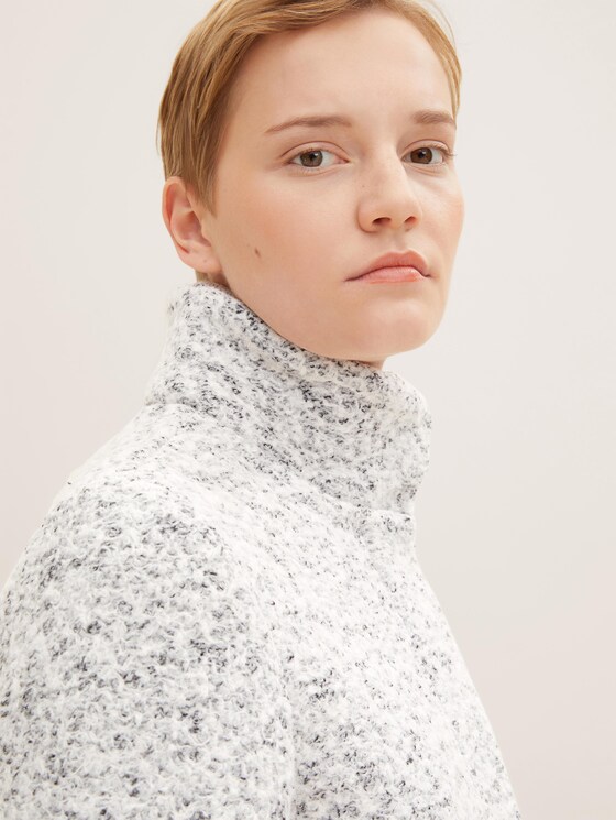 Slim Fit Mantel aus Bouclé