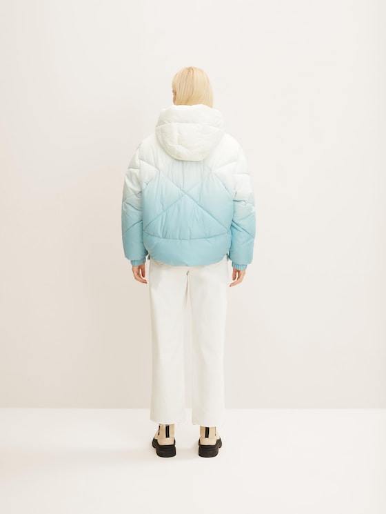 Pufferjacke mit Kapuze - REPREVE(R) Our Ocean(R) von Denim Female, bright reef colorflow