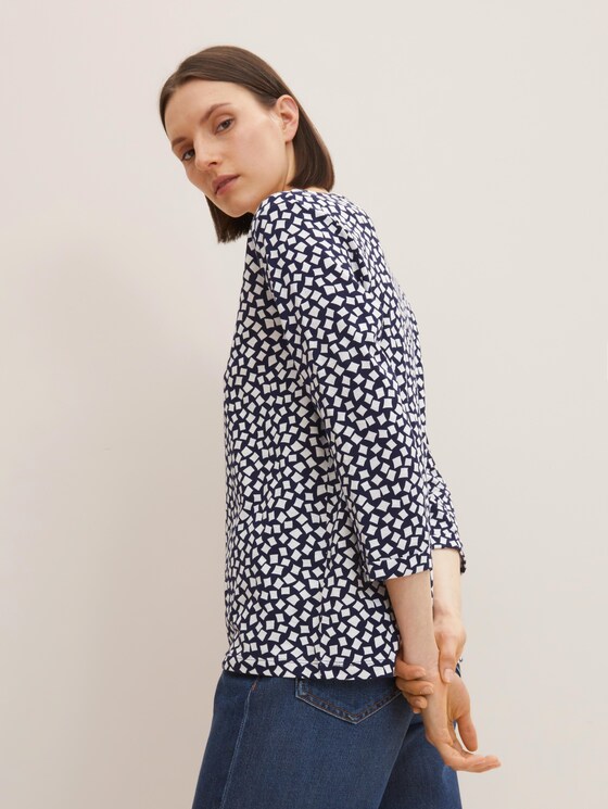 3/4 Arm Shirt mit Allover-Print