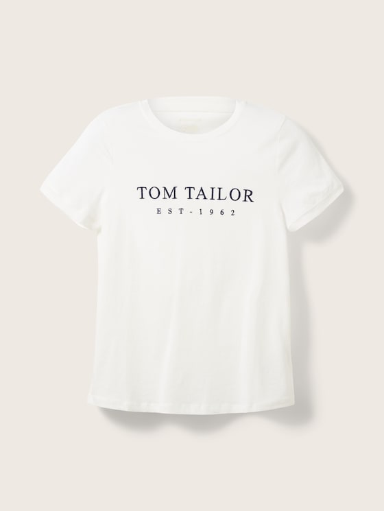 T-Shirt mit Stickerei von Tom Tailor