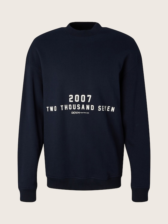 Sweatshirt with a front print by Tom Tailor