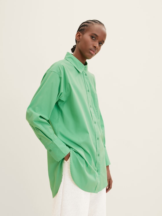 long shirt with chest pocket