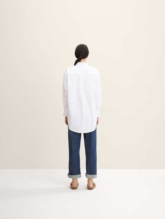 Oversized Hemd von Denim Female, White