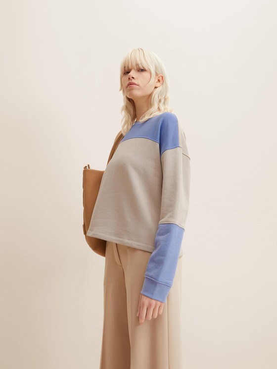 Sweatshirt mit Colour Blocking