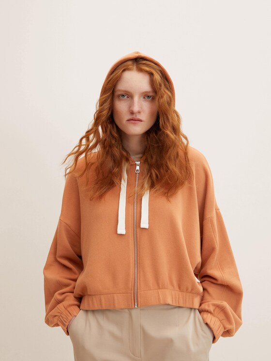 Cropped Sweatjacke