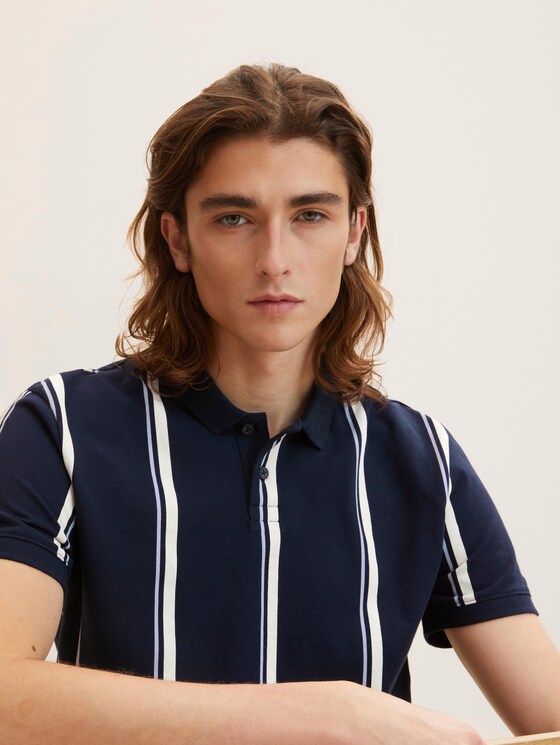 Striped polo shirt