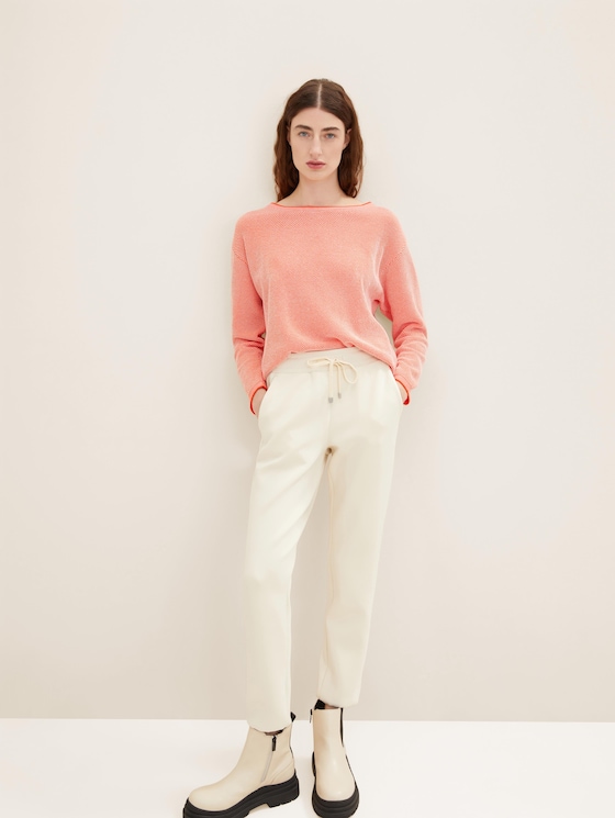 Pull en maille ample en coton biologique par Women, red bubble structure