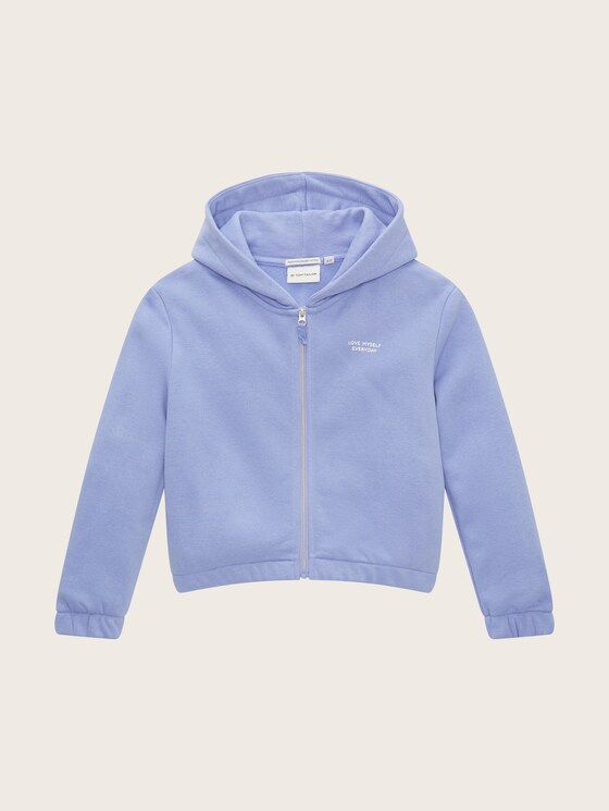 Sweatjack met tekstprint