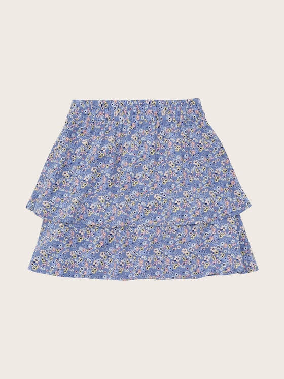 Mini skirt with flounces