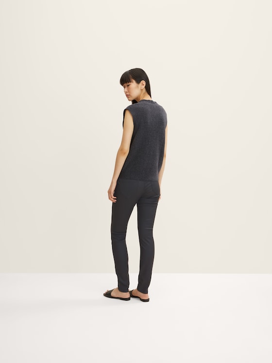 Slipover met V-hals door Women, evident anthracite melange