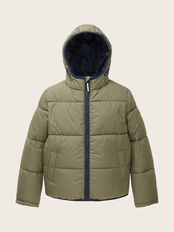 Puffer jacket with a hood - REPREVE Our Ocean