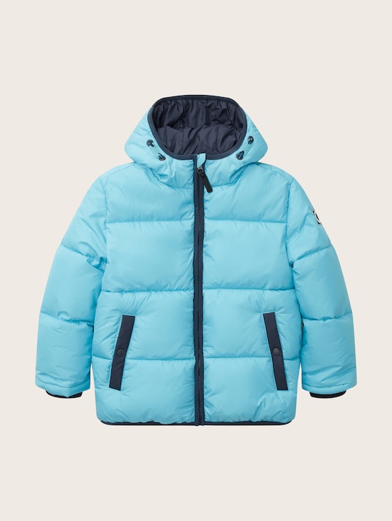 Puffer jacket with a hood - REPREVE Our Ocean