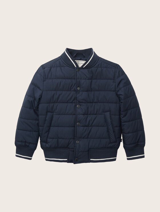 Quilted bomber jacket