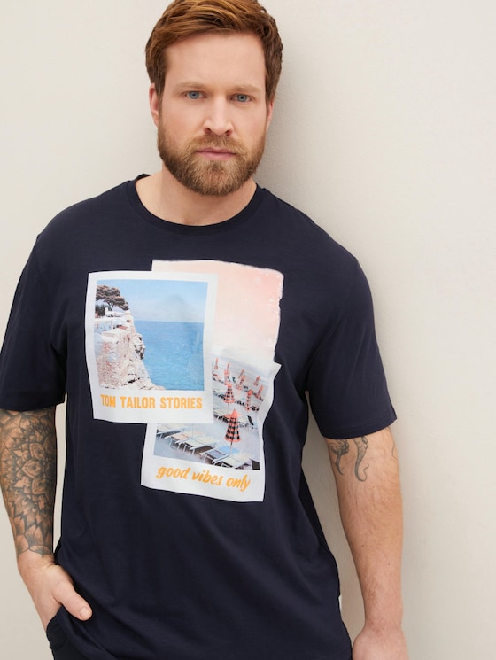 Tom Tailor Denim Men's Fotoprint T-Shirt