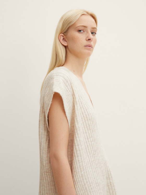 Lang gebreid vest