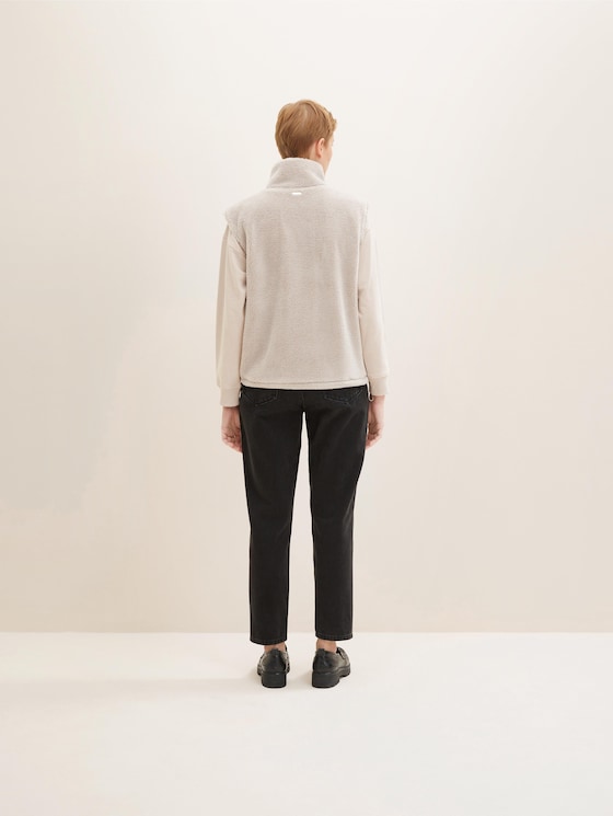 Weste aus Teddyfell von Denim Female, cloud grey