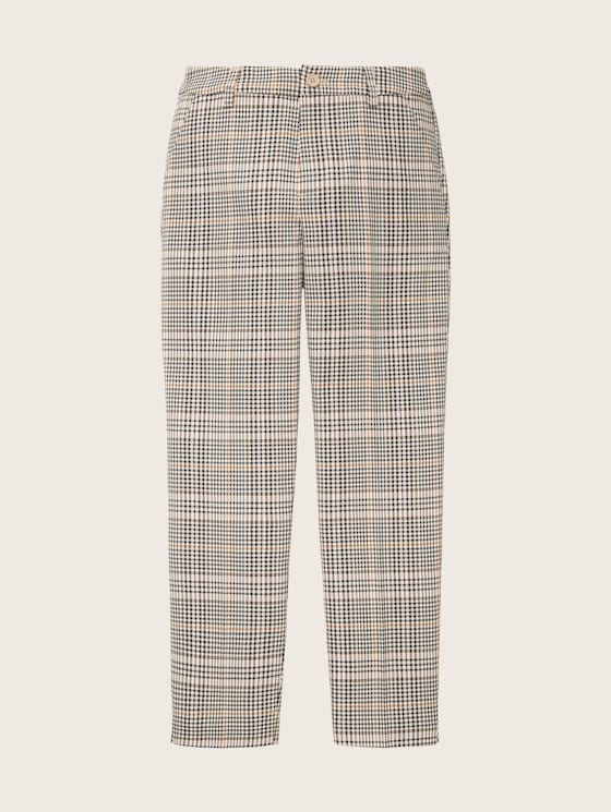 Cigarette pants in gray and white Prince of Wales check | Golden Goose