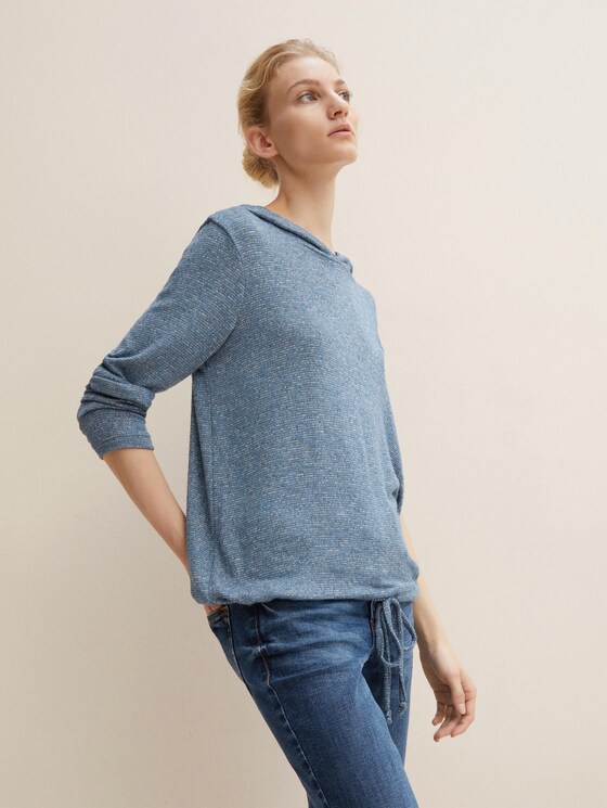 Hoodie in Melange-Optik