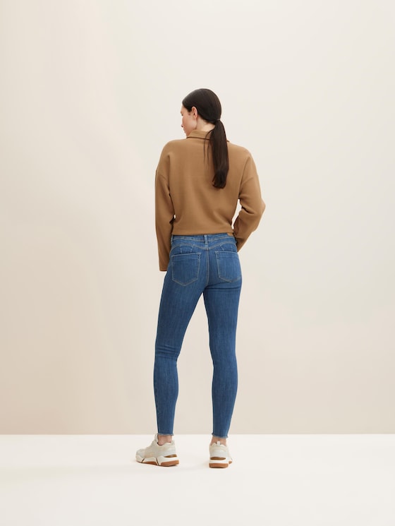 TTJONA extra skinny ankle jeans by Denim Female, Used Mid Stone Blue Denim