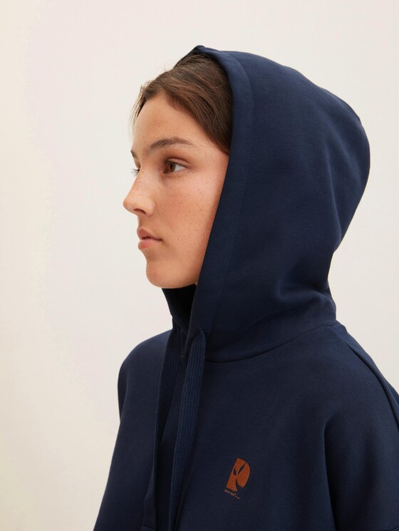 Hoodie with logo embroidery - DENIM x MBRC