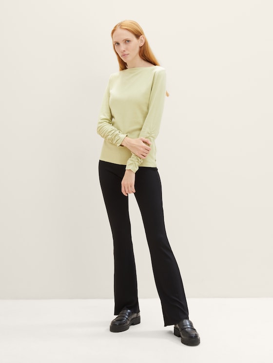 Langarmshirt mit U-Boot Ausschnitt