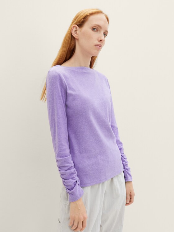 Langarmshirt mit U-Boot Ausschnitt